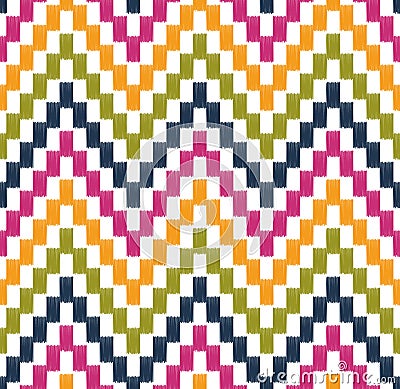 Seamless pixelated zigzag pattern Vector Illustration