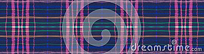 Seamless Plaid Texture. Dark Picnic Fabric. Stock Photo