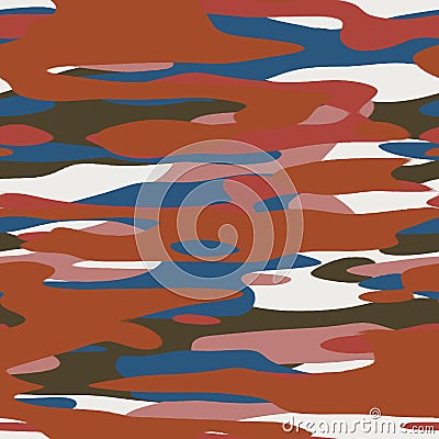 Seamless plain flat color camo hip digital pattern Cartoon Illustration