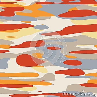 Seamless plain flat color camo hip digital pattern Cartoon Illustration