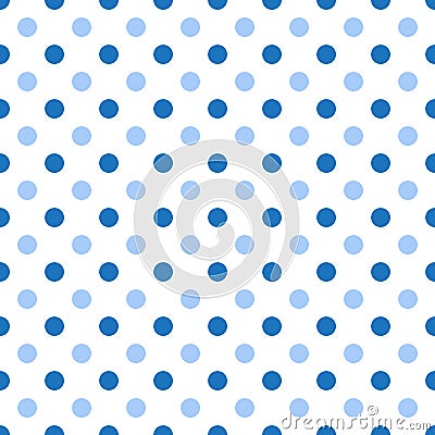 Seamless polka blue pattern Vector Illustration