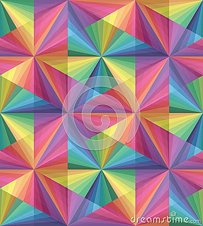 Seamless Polygonal Colorful Transparent Pattern. Geometric Abstract Background. Vector Illustration