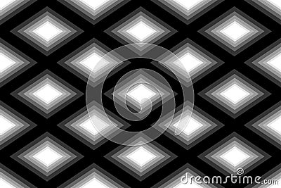 Seamless Polygonal Monochrome Diamond Pattern. Geometric Abstract Background. Suitable for textile, fabric, packaging and web desi Vector Illustration