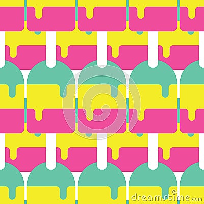 Seamless Popsicle Pattern, Candy Vector, Candy Pattern, Popsicle Vector Vector Illustration