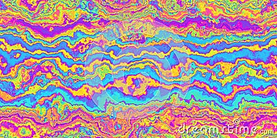 Seamless psychedelic rainbow agate gem stone slice or marble pattern background texture Stock Photo
