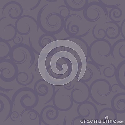 Seamless Purple Swirls Vector Illustration