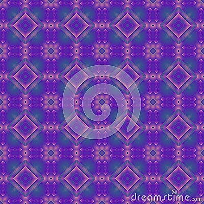Seamless purple violet red retro patterns fractal shapes. Psychedelic texture of cube digital design for textile patterns Stock Photo