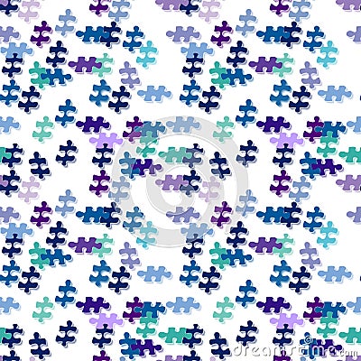 Seamless puzzle pattern Vector Illustration