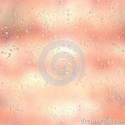 Seamless rain drop water repeat pattern on blur Cartoon Illustration