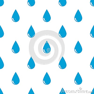 Seamless rain drops pattern on white Vector Illustration