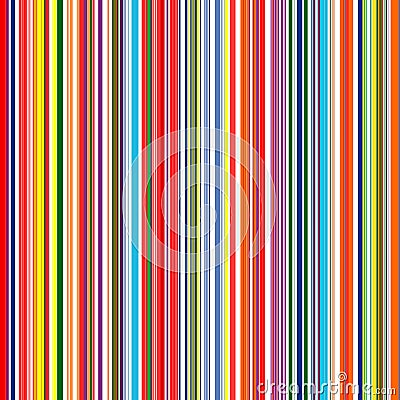 Seamless rainbow curved stripes color line art vector background Vector Illustration