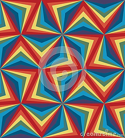 Seamless Rainbow Poligonal Pattern. Geometric Abstract Background Vector Illustration