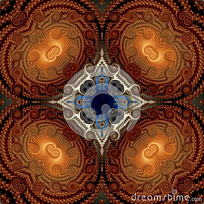 Seamless raster pattern in oriental style Flower psychedelic mosaic Pattern for wallpaper, backgrounds, decor for tapestries, Stock Photo