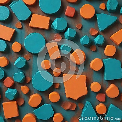 A seamless real 3D background featuring modern, futuristic geometric patterns, ideal for graphic design use. Stock Photo