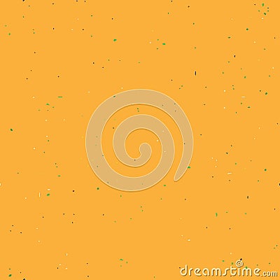 Seamless recycled speckled orange paper background. Vector paper texture with particles of debris. Vector Illustration