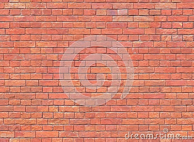 Seamless red brick wall texture. Brick wall wallpaper. Texture for continuous replicate. Stock Photo