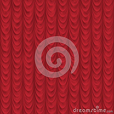 Seamless Red drape or curtain background Stock Photo