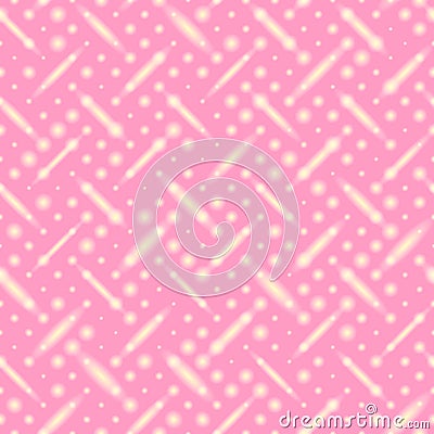 Seamless red pattern of diagonal rows, blurred balls and ovals Stock Photo