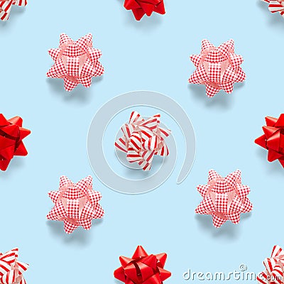 Seamless regular creative Christmas pattern with New Year decorations. xmas Modern Seamless pattern made from christmas Stock Photo