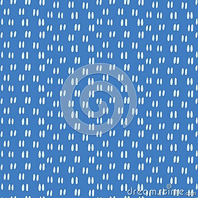 Seamless repeat pattern. Hand-drawn dots in different sizes on a blue background, vector illustration. Vector Illustration