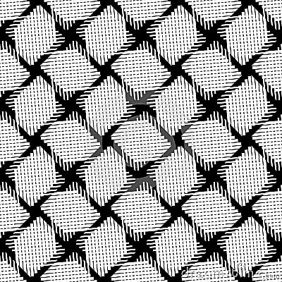 Seamless (repeatable) geometric abstract monochrome pattern. Til Vector Illustration