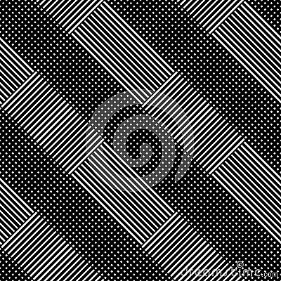 Seamless (repeatable) geometric abstract monochrome pattern. Til Vector Illustration