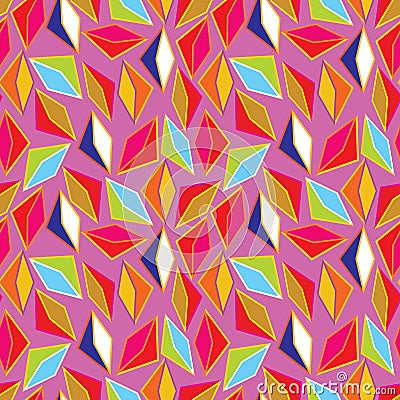Seamless repeating background from multicolored triangles Vector Illustration