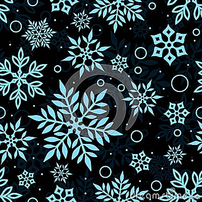 Seamless repeating New Year pattern Vector Illustration