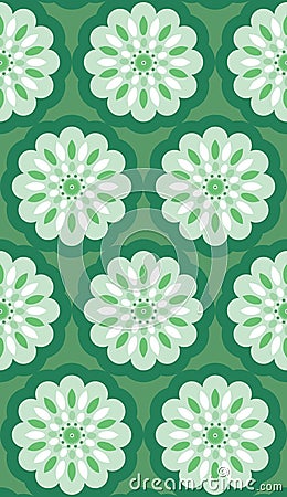 Seamless Retro Wallpaper Pattern Stock Photo