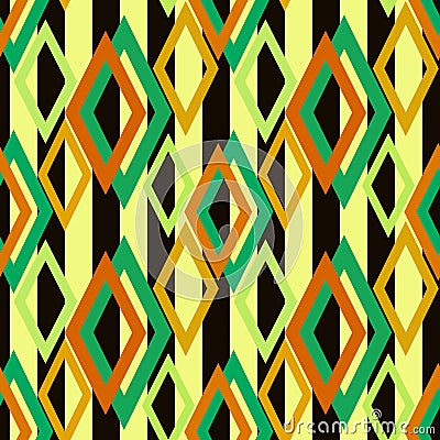 Seamless rhombus retro pattern background geometric abstract Stock Photo