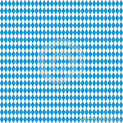 Seamless Rhombus Structure Bavarian National Colors Vector Illustration