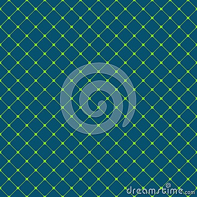 Seamless rounded square grid pattern background - vector design from diagonal squares Vector Illustration