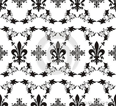 Seamless royal texture with fleur-de-lis Vector Illustration