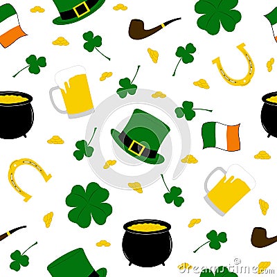 Seamless Saint Patrick's background Vector Illustration