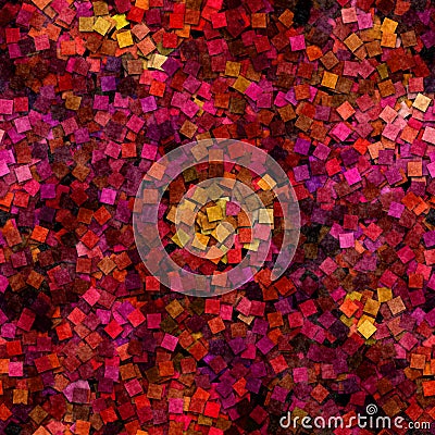 Seamless scattered mosaic pattern Stock Photo