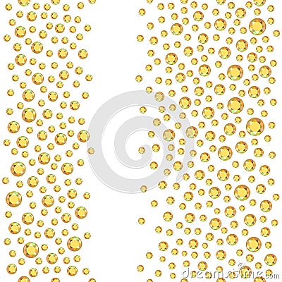 Seamless scattered rhinestones Vector Illustration