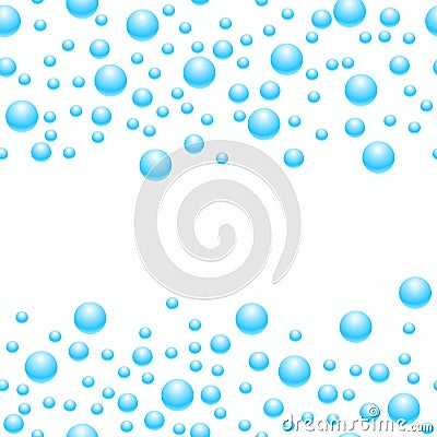 Seamless scattered silver pearls isolated on white background, vector illustration Vector Illustration
