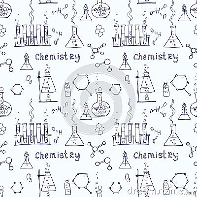 Seamless science background Vector Illustration