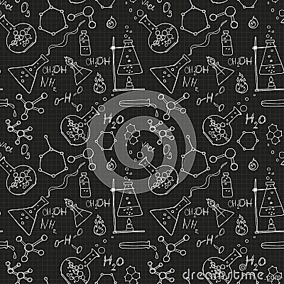 Seamless science background Vector Illustration