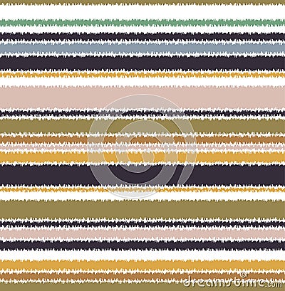 Seamless scribble horizontal stripes pattern Vector Illustration