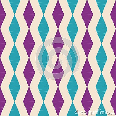 Seamless scribble rhombus pattern Vector Illustration