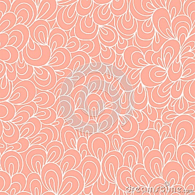 Seamless sea hand-drawn pattern, wavy background. Vector illustration in hand drawn style. Simple line repeated design. Vector Illustration
