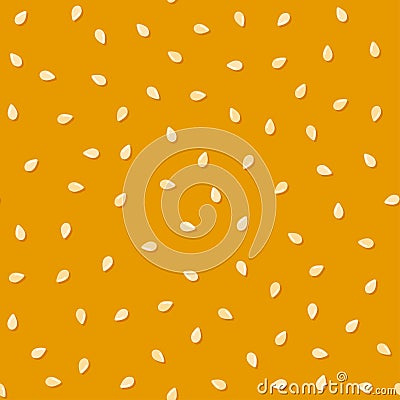 Seamless sesame seeds pattern Vector Illustration