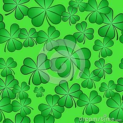 Seamless Shamrock Pattern Vector Illustration