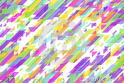 Seamless shiny blue diagonal lines, triangles and diagonal blocks celebratory pattern Stock Photo