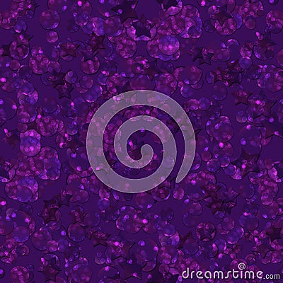 Seamless shiny glitter confetti pattern in purple Stock Photo