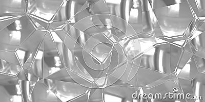 Seamless shiny reflective frosted glass abstract polygon shapes texture Stock Photo