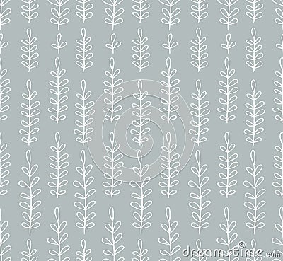 Seamless simple floral pattern Vector Illustration