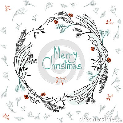 Seamless simple vector graphics pattern. Tile Christmas background Vector Illustration