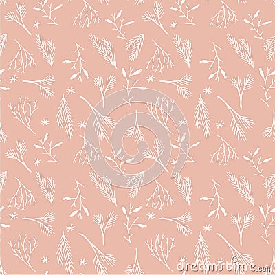 Seamless simple vector graphics pattern. Tile Christmas background Vector Illustration